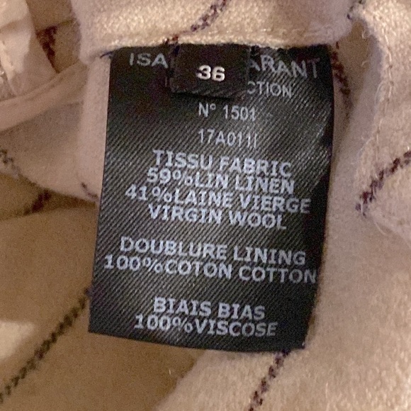 Isabel Marant Kimura Asymmetric Striped Ruffle Mini Skirt Size S - Picture 12 of 12